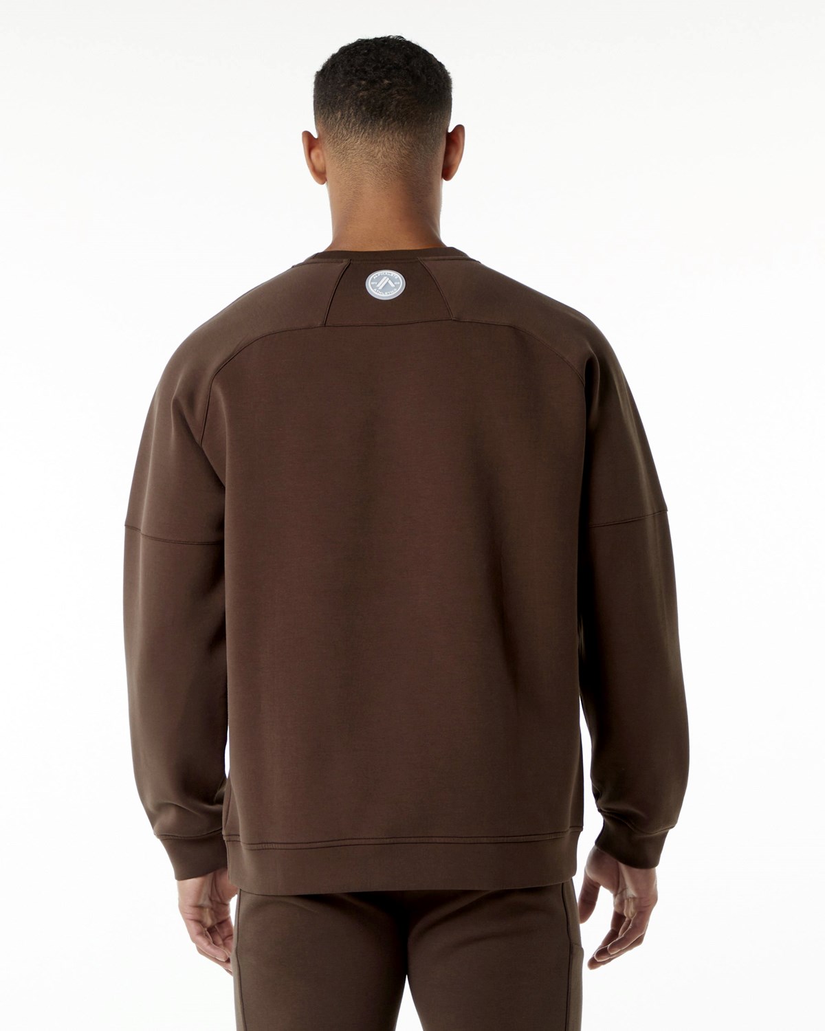 Alphalete Relaxed Interlock Knit Pullover Marron Homme | LQQ-79720251