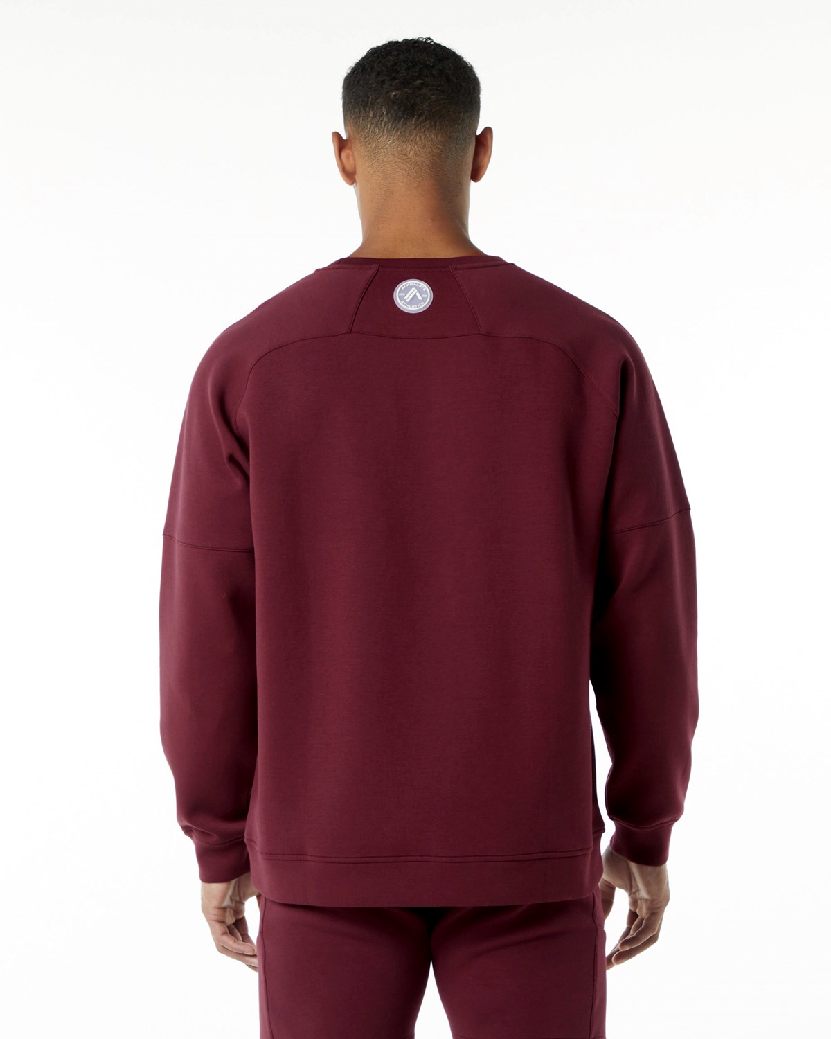 Alphalete Relaxed Interlock Knit Pullover Bordeaux Homme | EXU-67344885