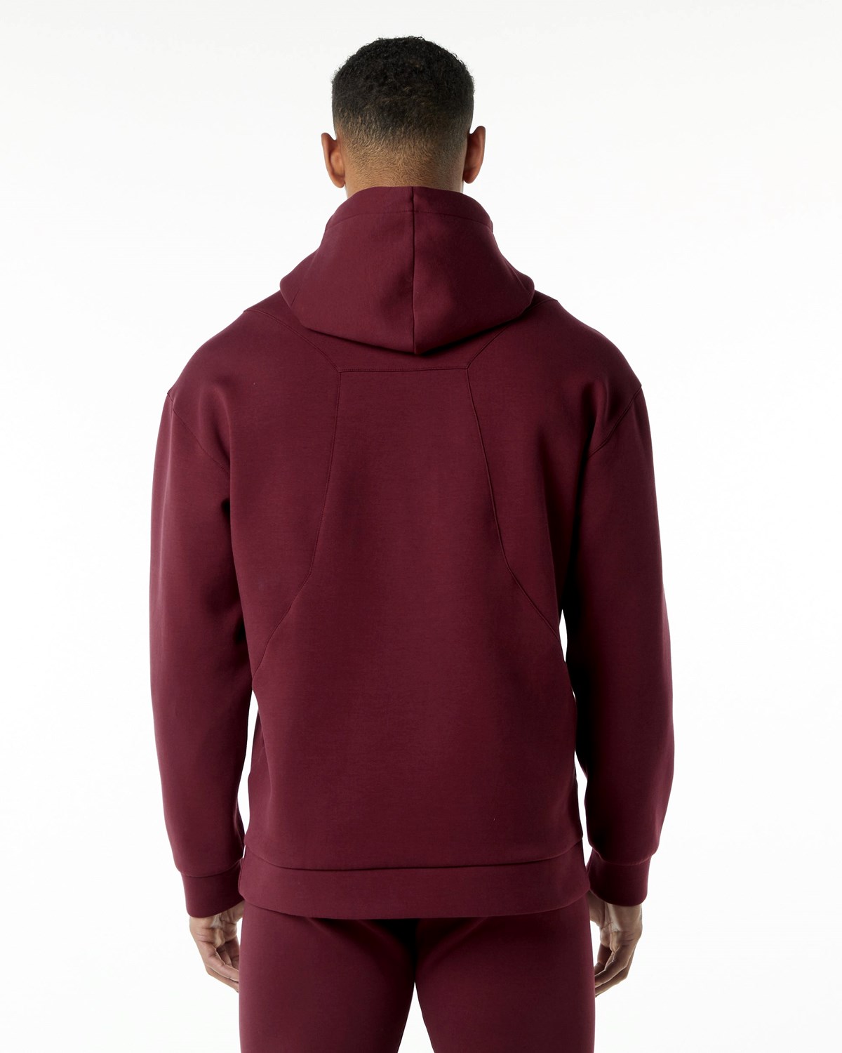 Alphalete Relaxed Interlock Knit Hoodie Bordeaux Homme | GTB-00006961