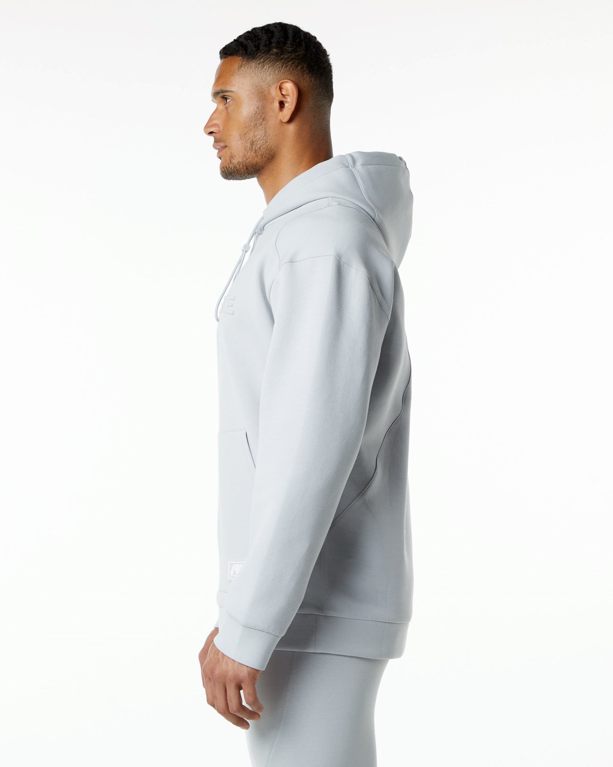 Alphalete Relaxed Interlock Knit Hoodie Grise Homme | DIH-81363250