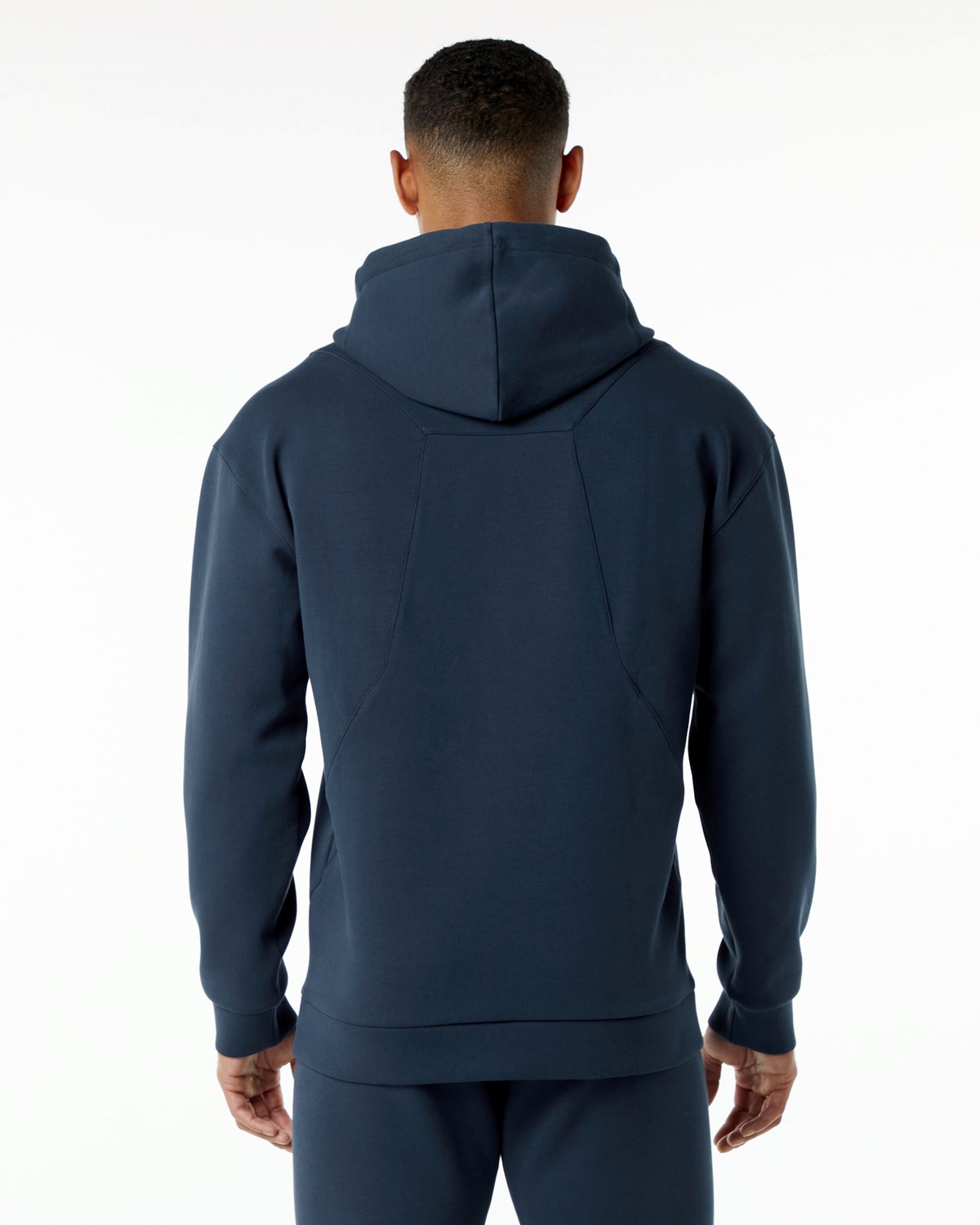 Alphalete Relaxed Interlock Knit Hoodie Bleu Marine Homme | KVQ-25569773