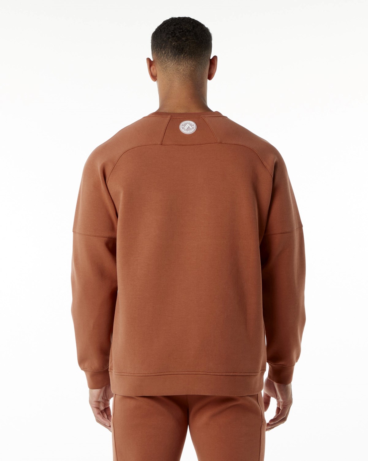 Alphalete Relaxed Interlock Knit Pullover Brick Homme | MSI-43888662