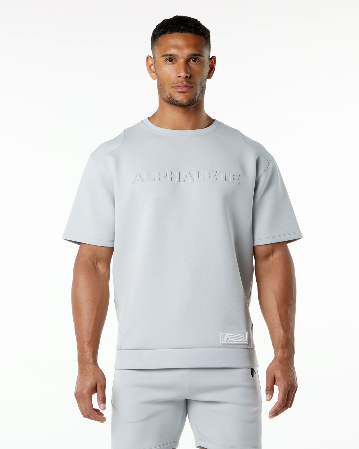 Alphalete Relaxed Interlock Knit Pullover Grise Homme | GJR-64048536