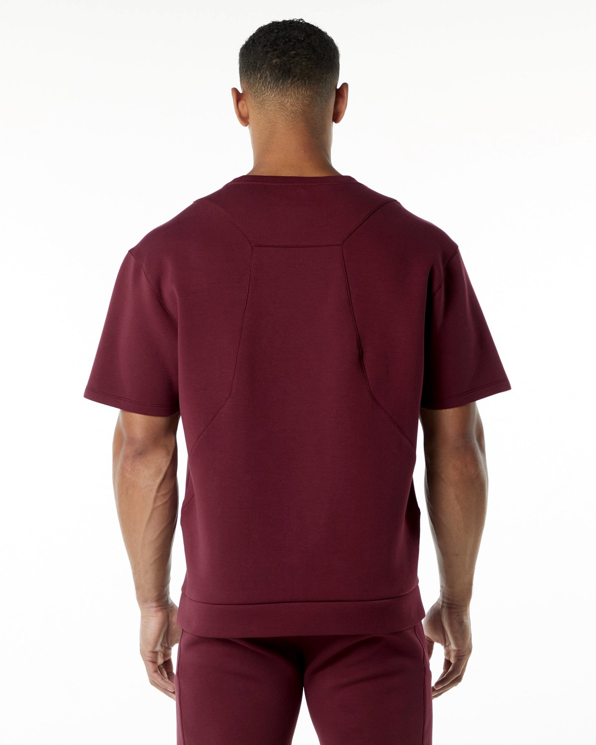 Alphalete Relaxed Interlock Knit Pullover Bordeaux Homme | BYQ-09921432