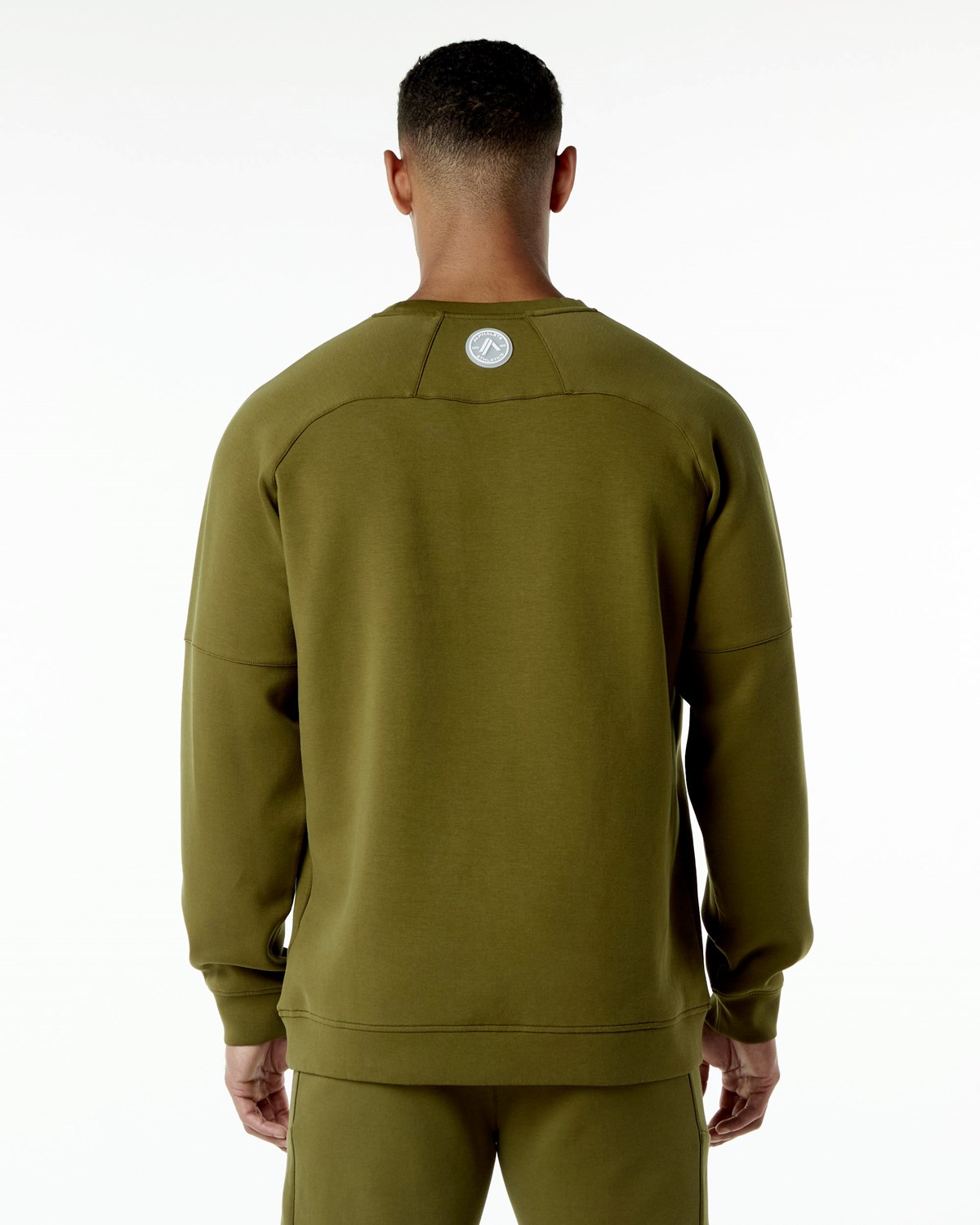 Alphalete Relaxed Interlock Knit Pullover Moss Homme | QTU-87439471