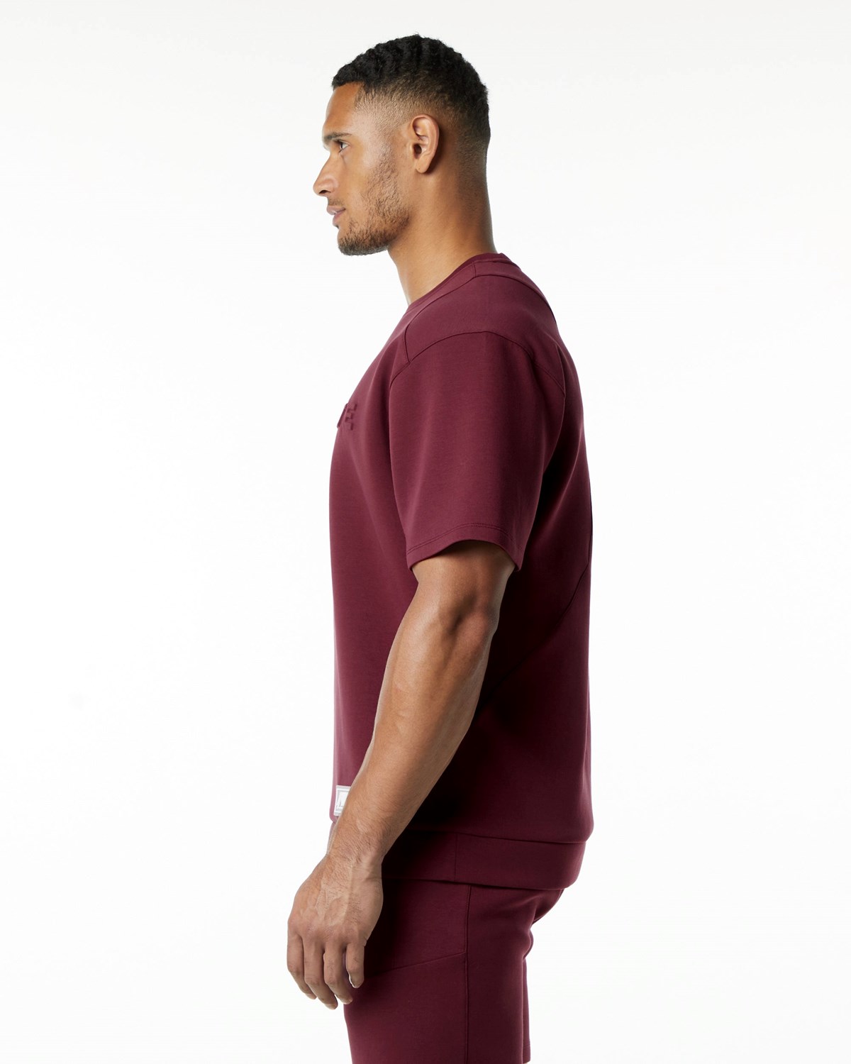 Alphalete Relaxed Interlock Knit Pullover Bordeaux Homme | BYQ-09921432