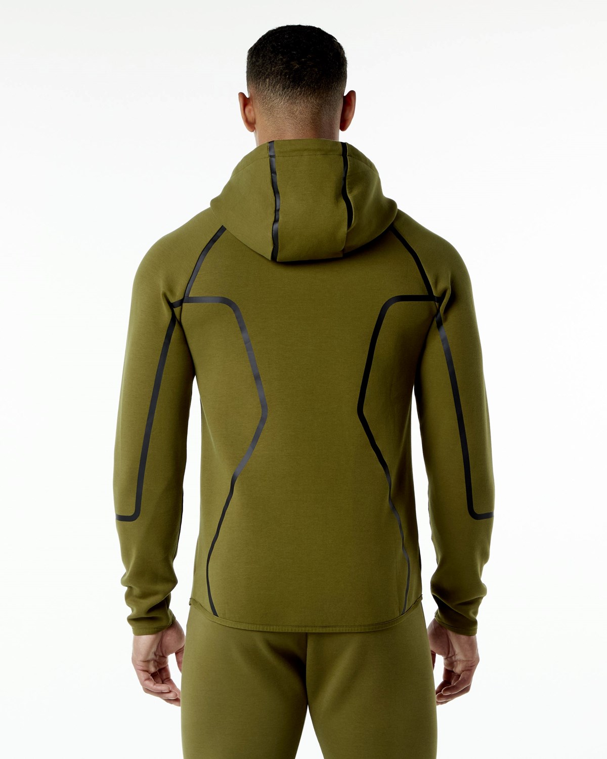 Alphalete Interlock Knit Full-Zip Hoodie Moss Homme | PKU-33242321