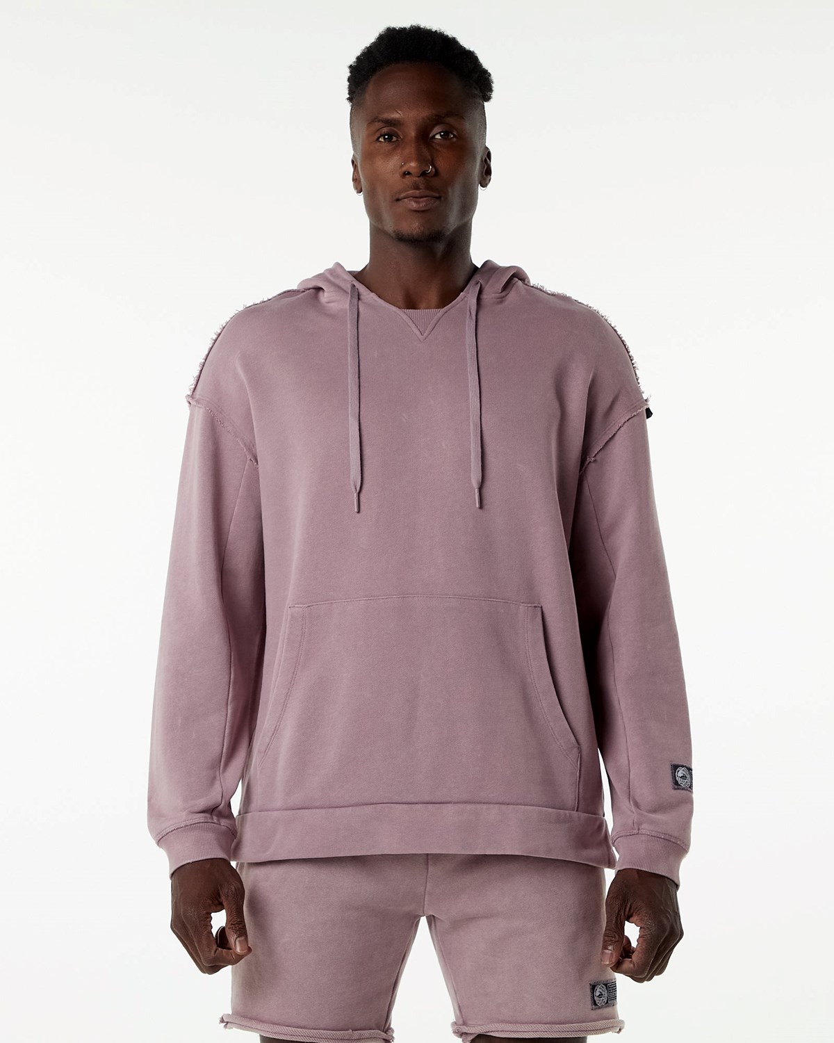 Alphalete Heavyweight Washed Terry Hoodie Rose Homme | QBW-22208101