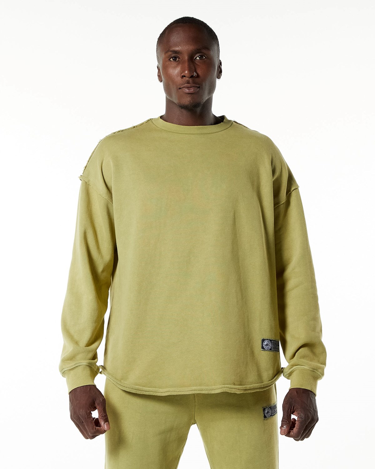 Alphalete Heavyweight Washed Terry Pullover Vert Homme | PRH-29391797