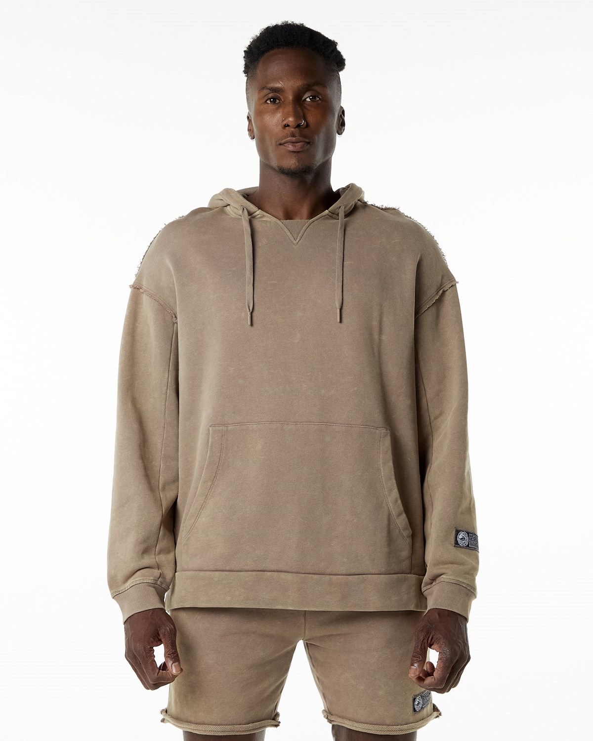 Alphalete Heavyweight Washed Terry Hoodie Smokey Quartz Homme | BJW-26041424