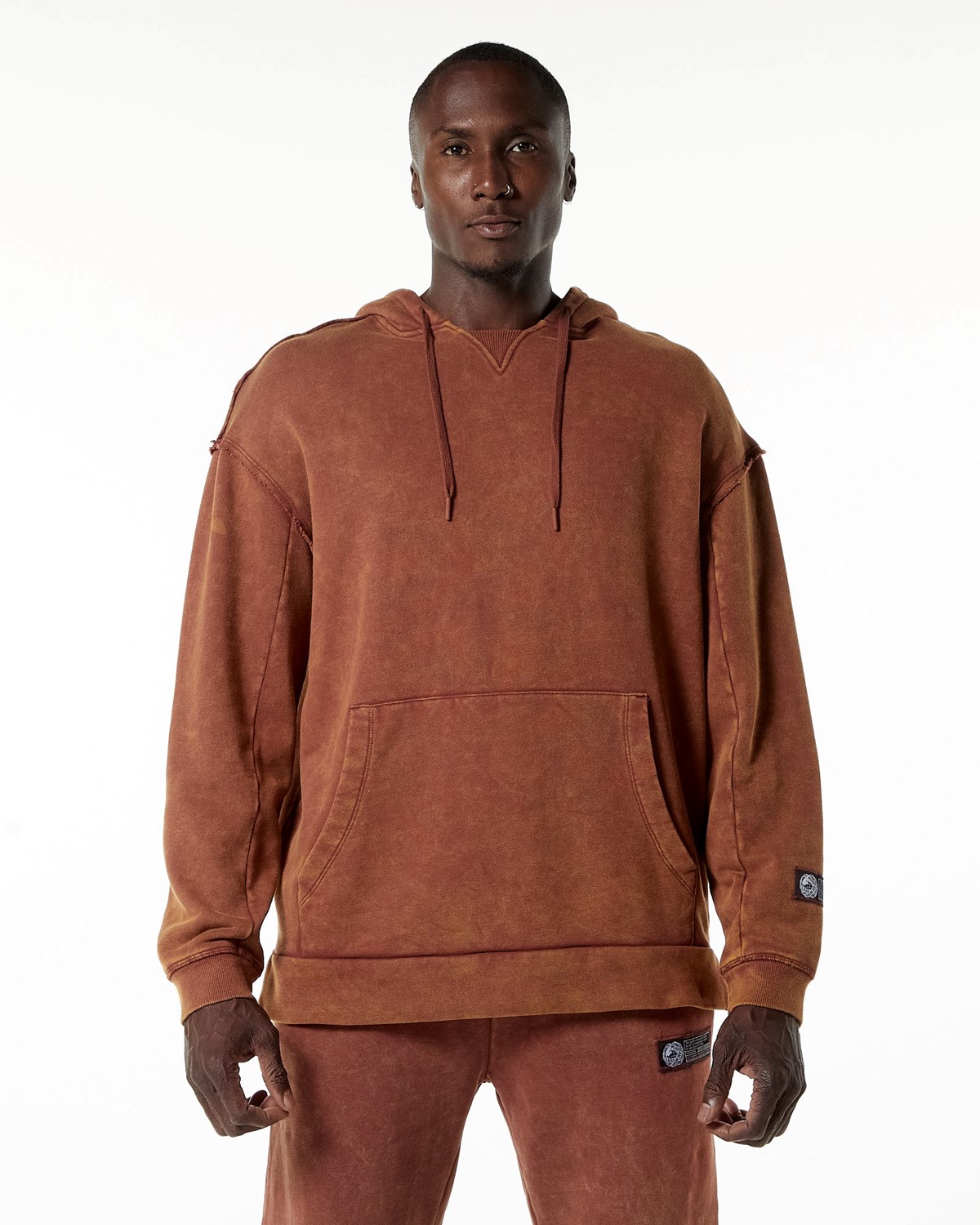 Alphalete Heavyweight Washed Terry Hoodie Bloodstone Homme | LVR-96814767