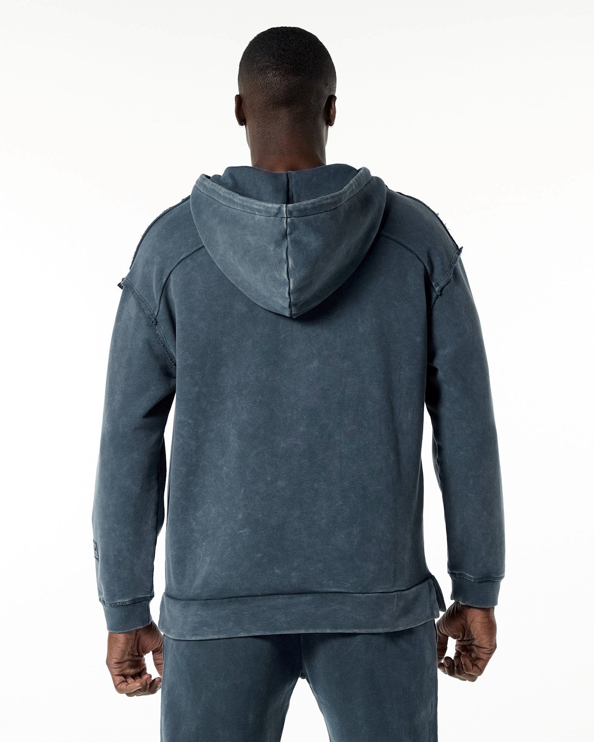 Alphalete Heavyweight Washed Terry Hoodie Bleu Homme | PZM-33790515