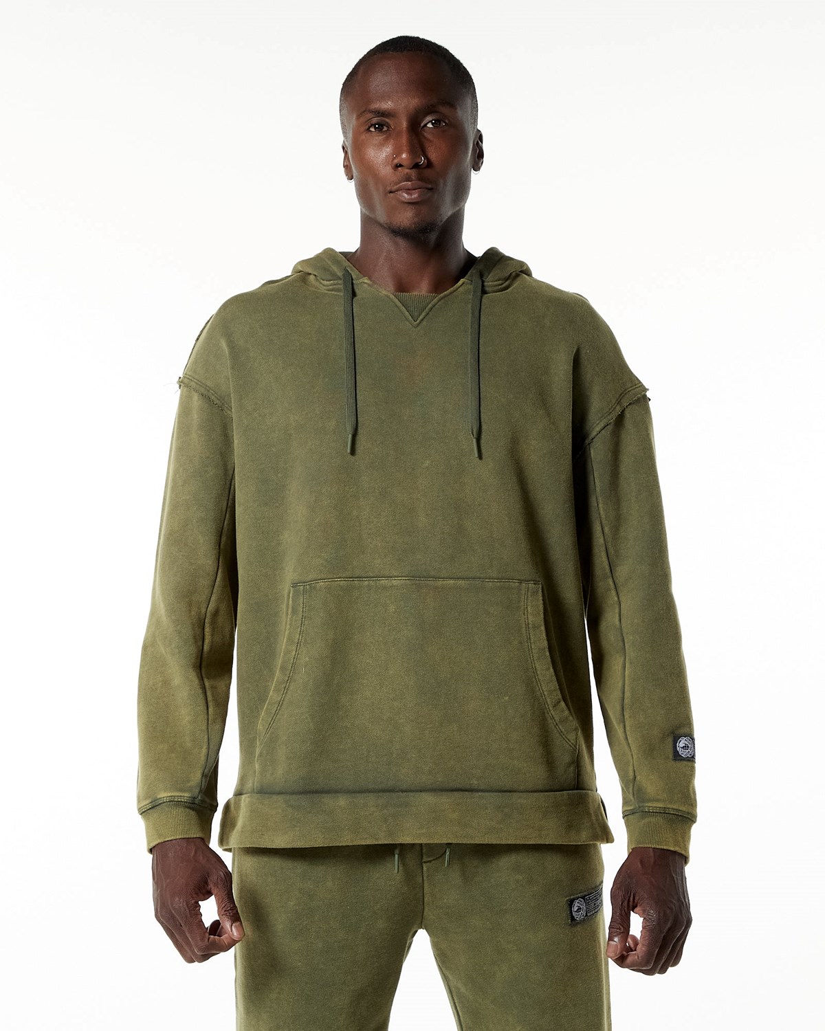 Alphalete Heavyweight Washed Terry Hoodie Vert Homme | OAU-29493588