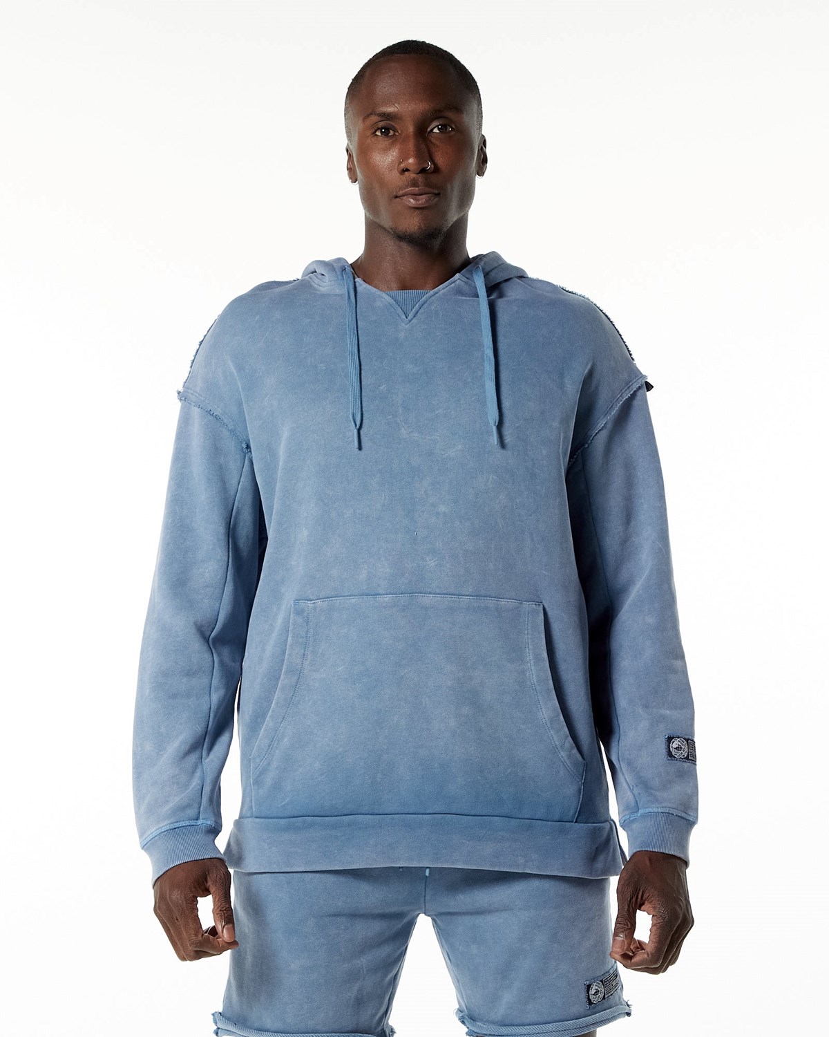 Alphalete Heavyweight Washed Terry Hoodie Bleu Homme | WJT-73297387