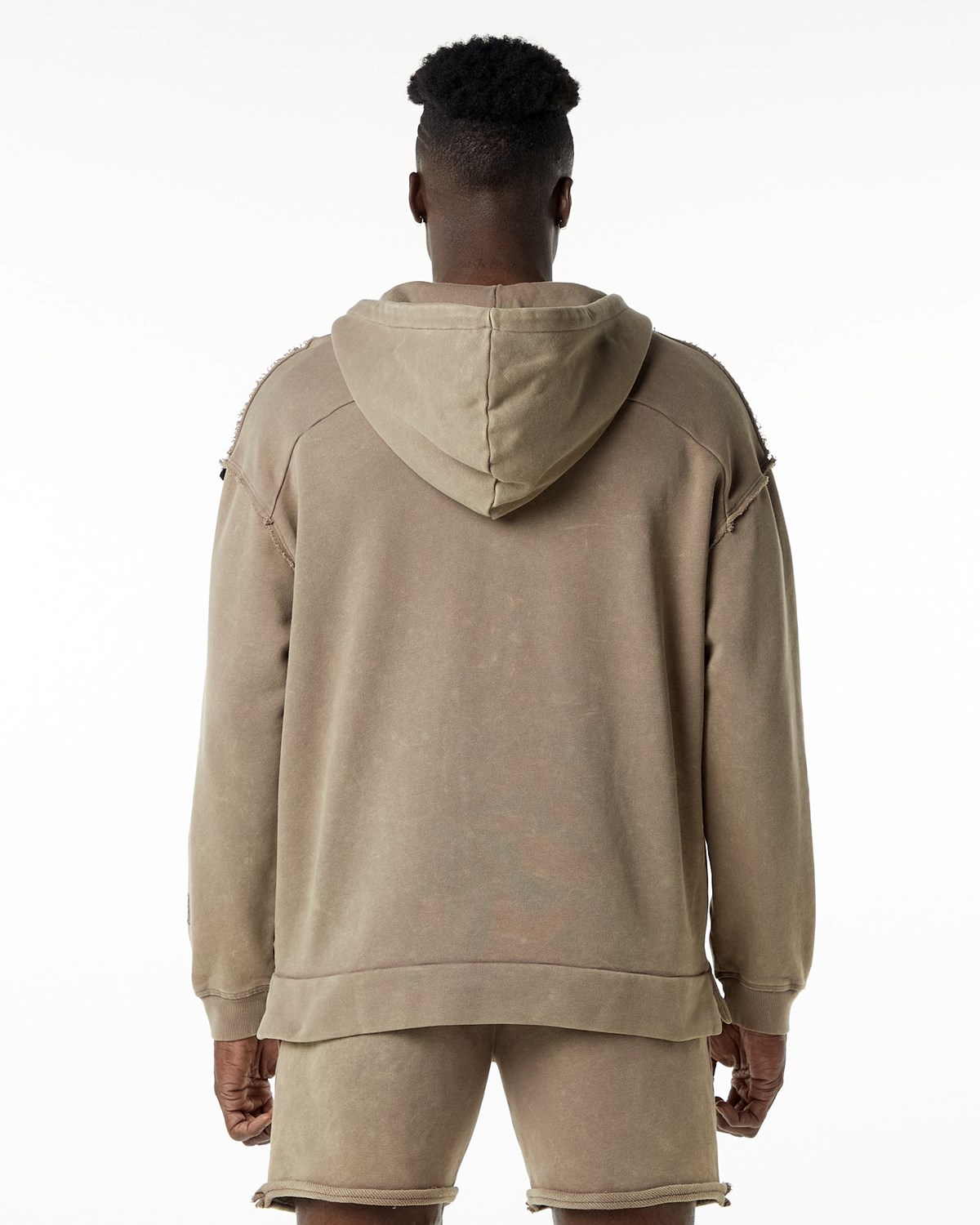 Alphalete Heavyweight Washed Terry Hoodie Smokey Quartz Homme | BJW-26041424