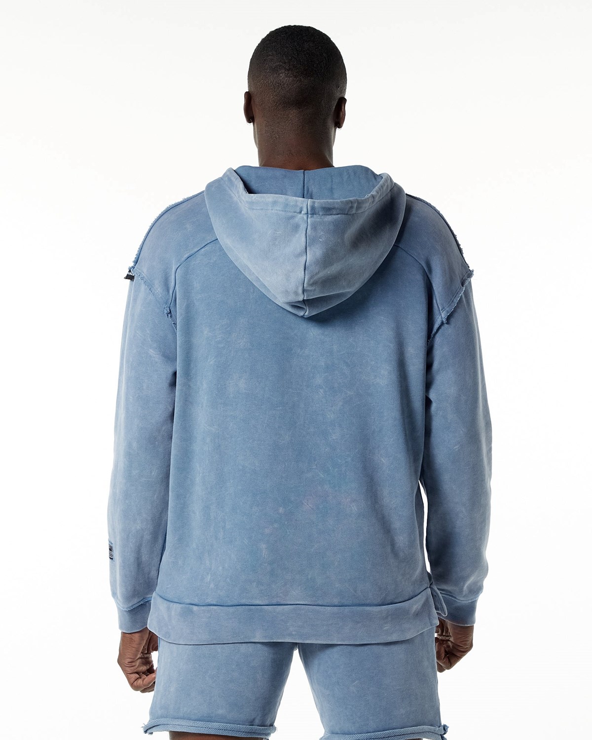 Alphalete Heavyweight Washed Terry Hoodie Bleu Homme | WJT-73297387