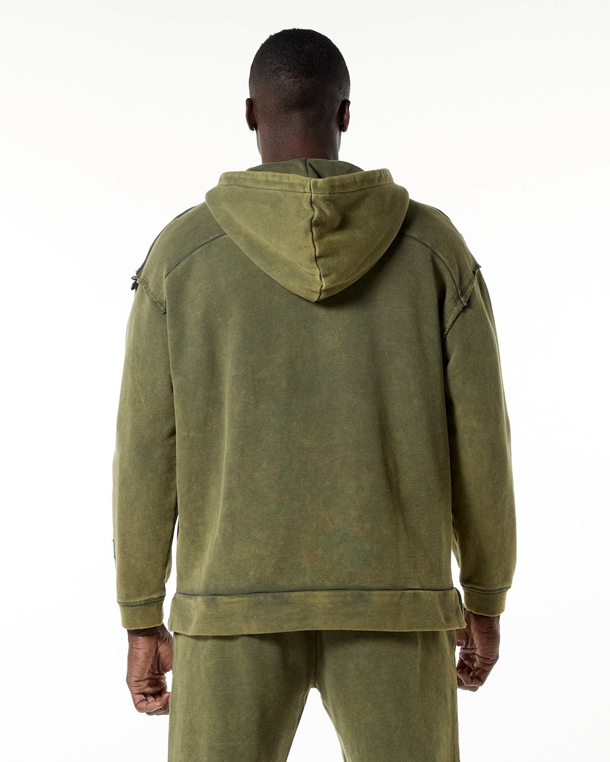 Alphalete Heavyweight Washed Terry Hoodie Vert Homme | OAU-29493588