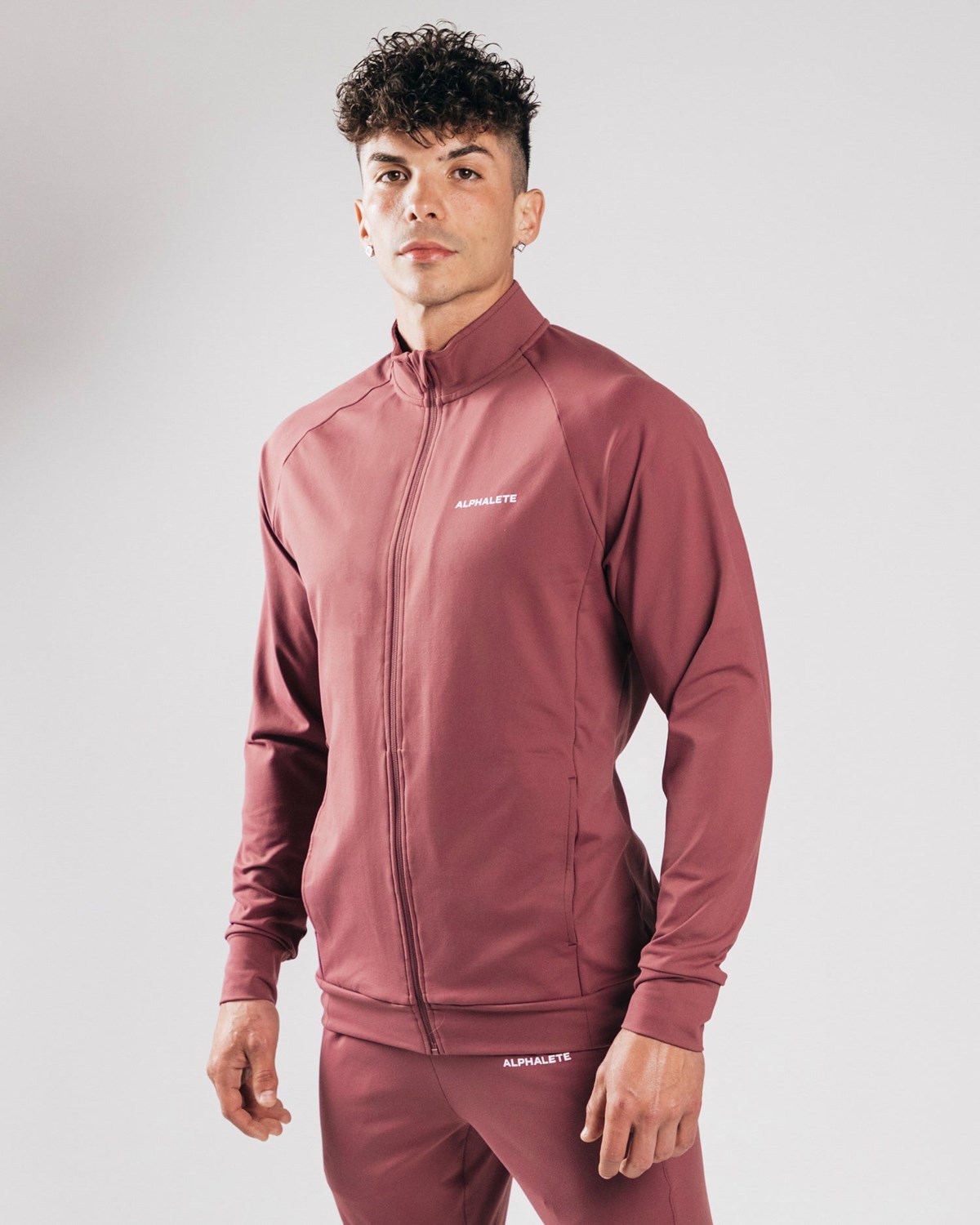 Alphalete 4-Way Stretch Piste Jacket Mauve Homme | GMO-84170426