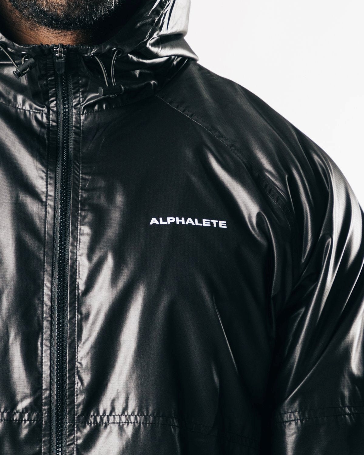 Alphalete Woven Performance Jacket Noir Homme | MWT-19088528