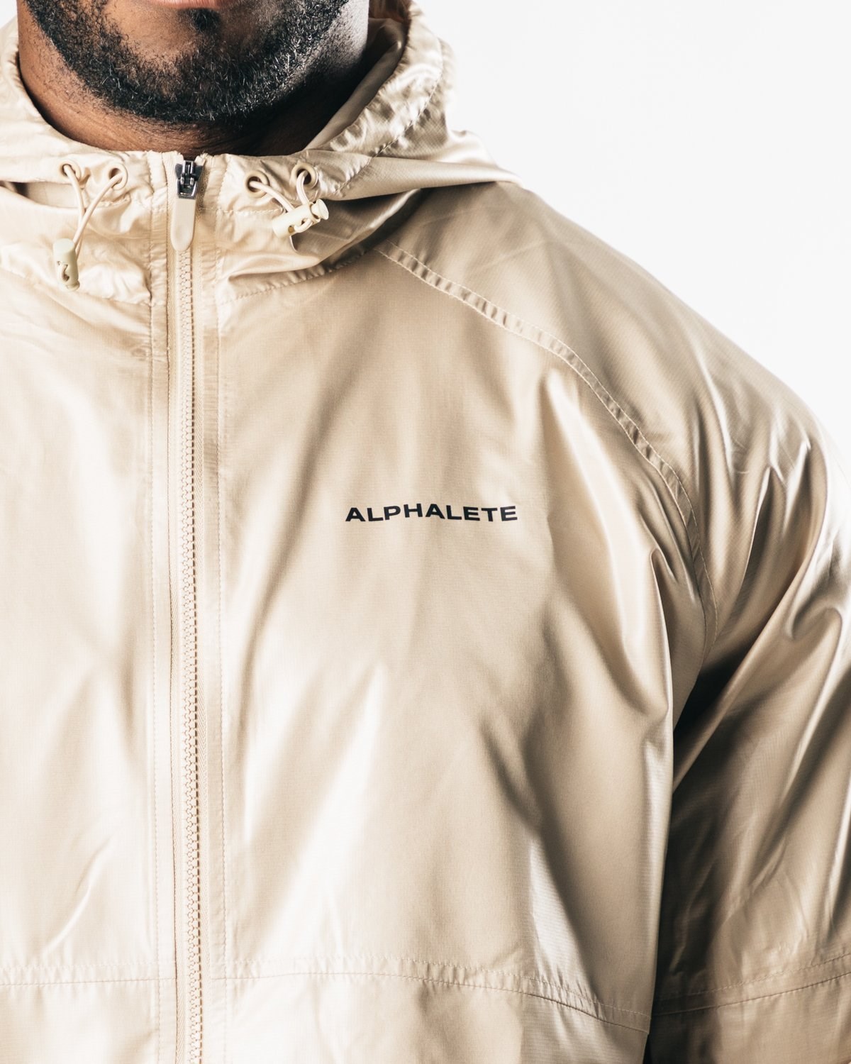 Alphalete Woven Performance Jacket Tan Homme | ZOY-72038246