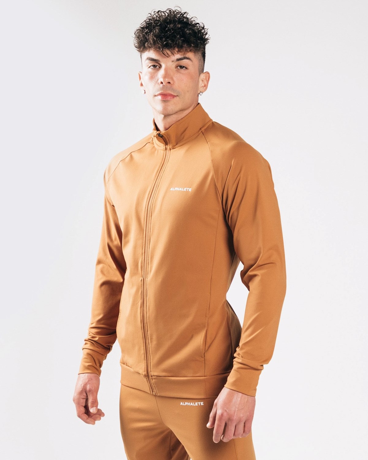 Alphalete 4-Way Stretch Piste Jacket Camel Homme | VUA-06351367