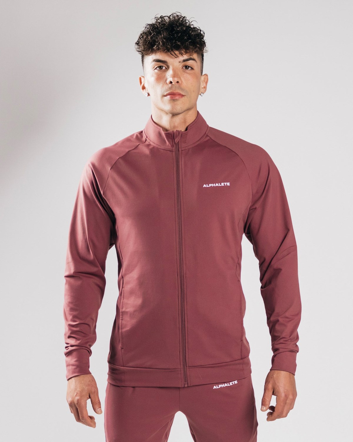 Alphalete 4-Way Stretch Piste Jacket Mauve Homme | GMO-84170426