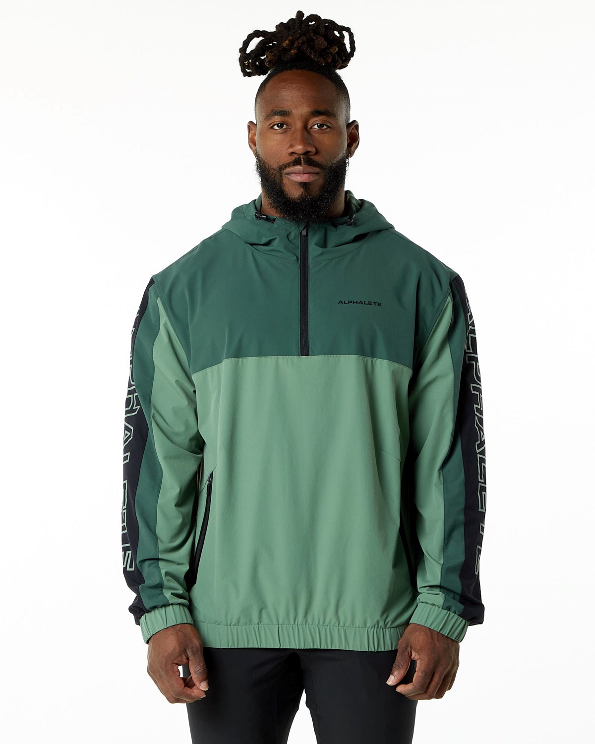 Alphalete Woven Performance Jacket Wild Sage Homme | NLV-28609950