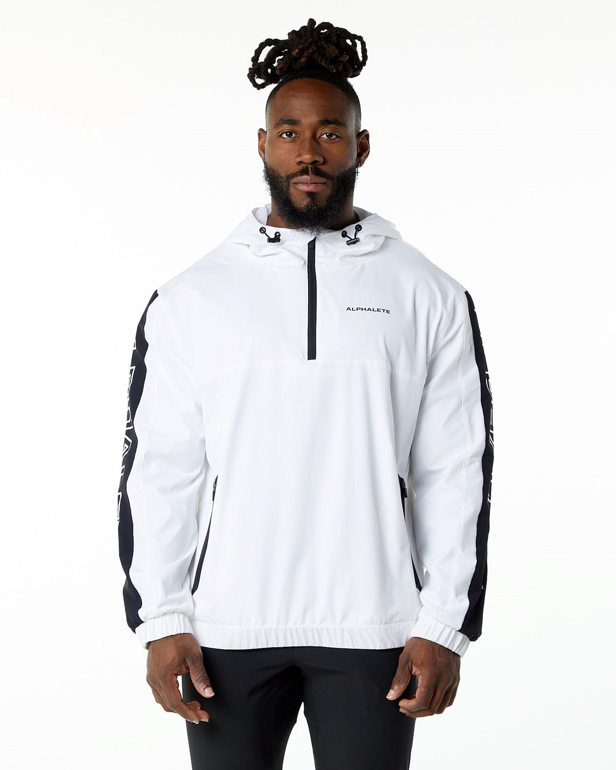 Alphalete Woven Performance Jacket Blanche Homme | WBA-72030494