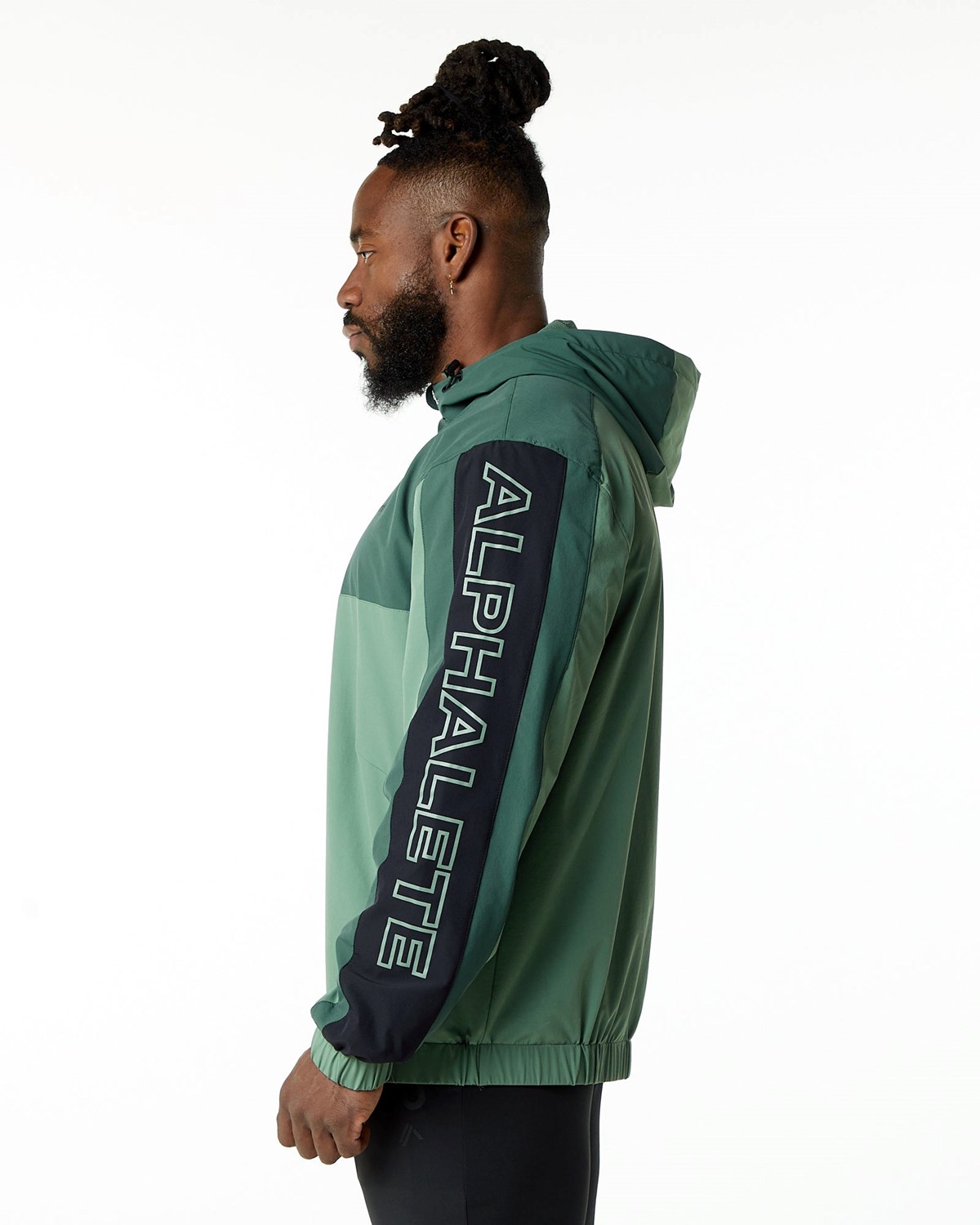 Alphalete Woven Performance Jacket Wild Sage Homme | NLV-28609950