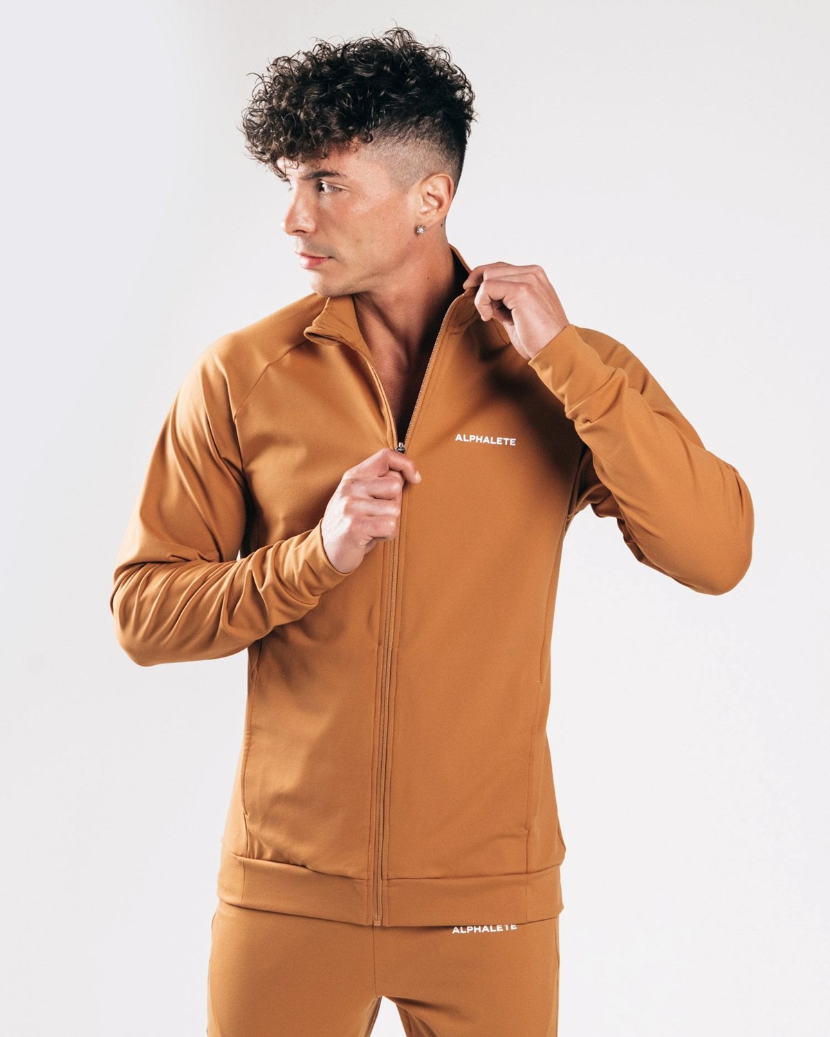 Alphalete 4-Way Stretch Piste Jacket Camel Homme | VUA-06351367