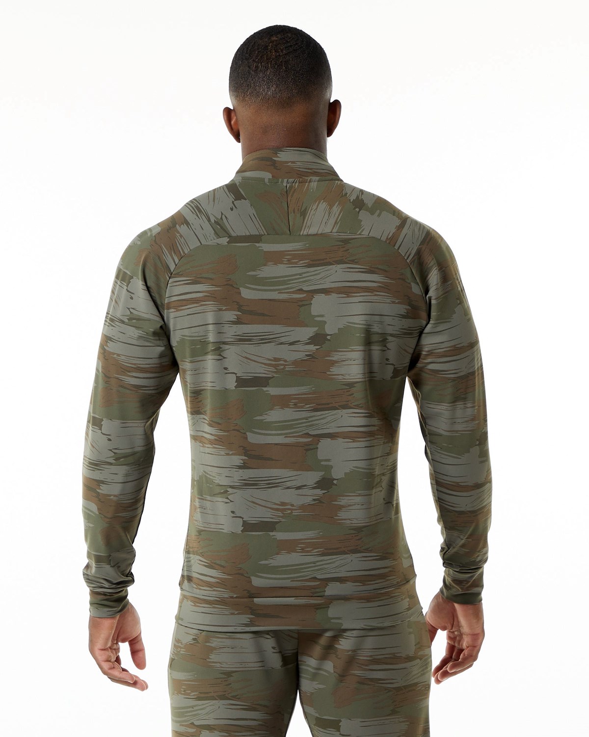 Alphalete 4-Way Stretch Piste Jacket Vert Olive Camouflage Homme | WBT-05582339