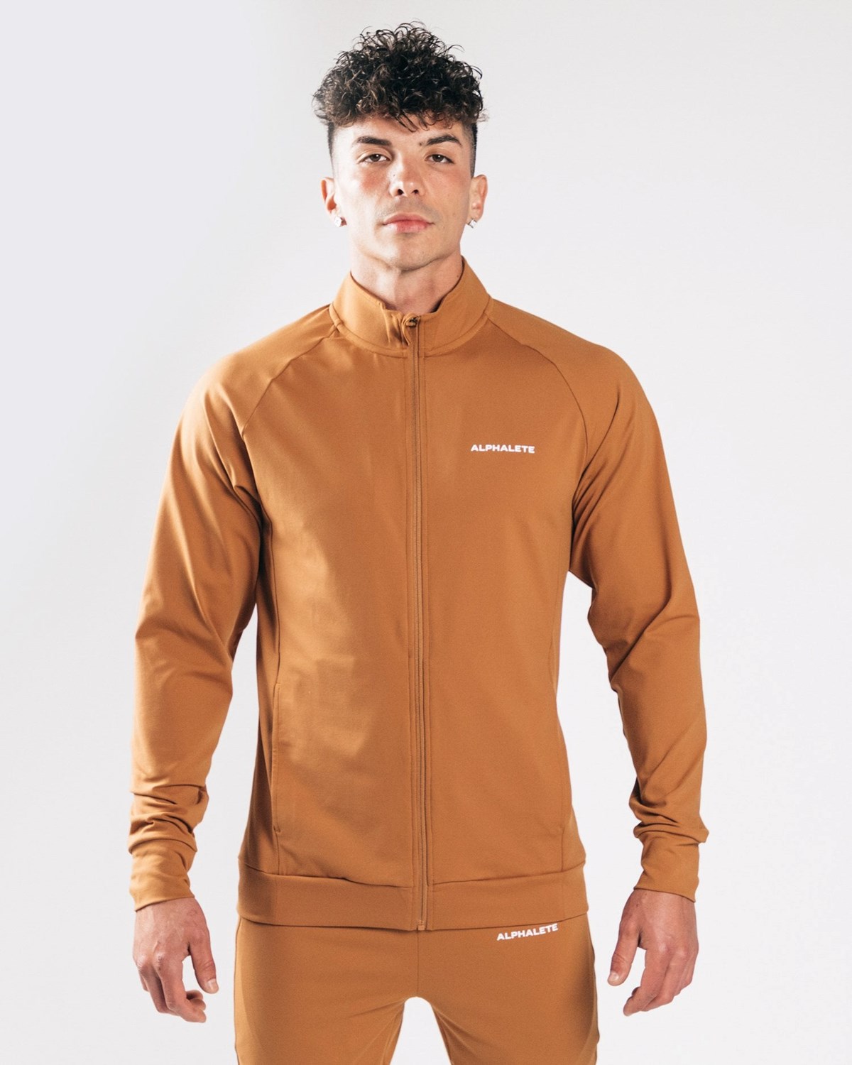 Alphalete 4-Way Stretch Piste Jacket Camel Homme | VUA-06351367