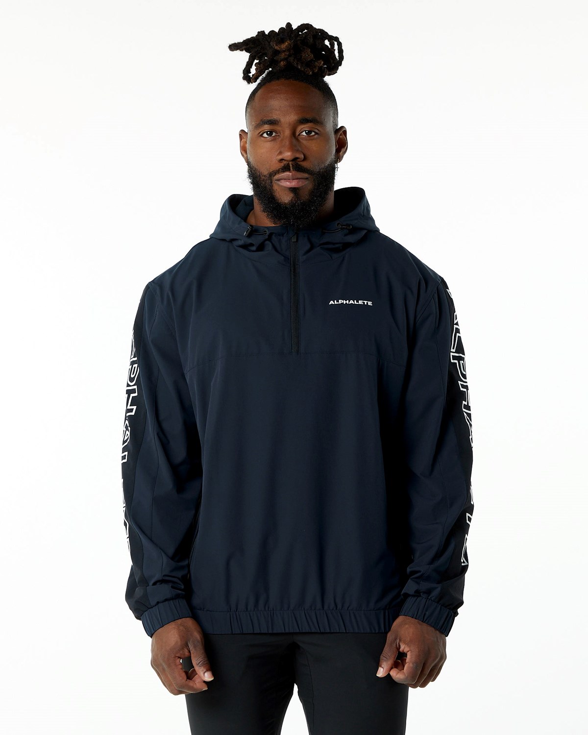 Alphalete Woven Performance Jacket Bleu Marine Homme | LHS-25478764