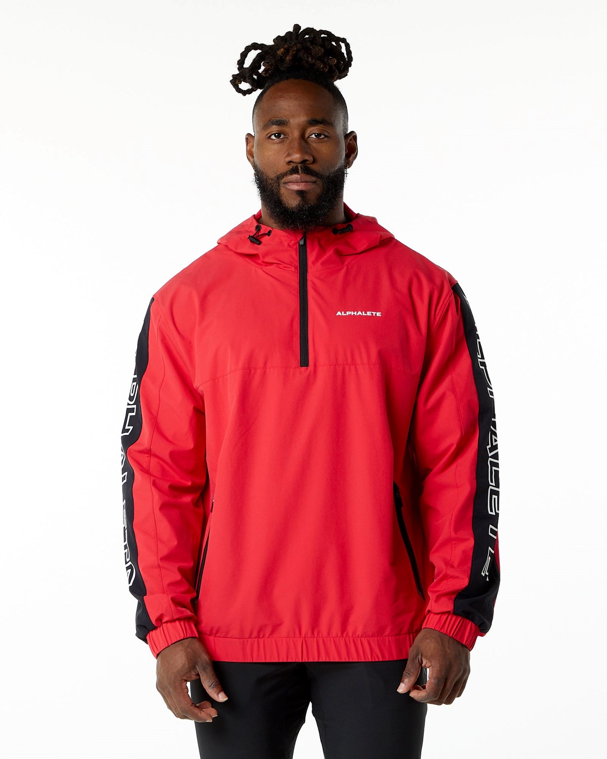 Alphalete Woven Performance Jacket Rouge Homme | JPY-45848780