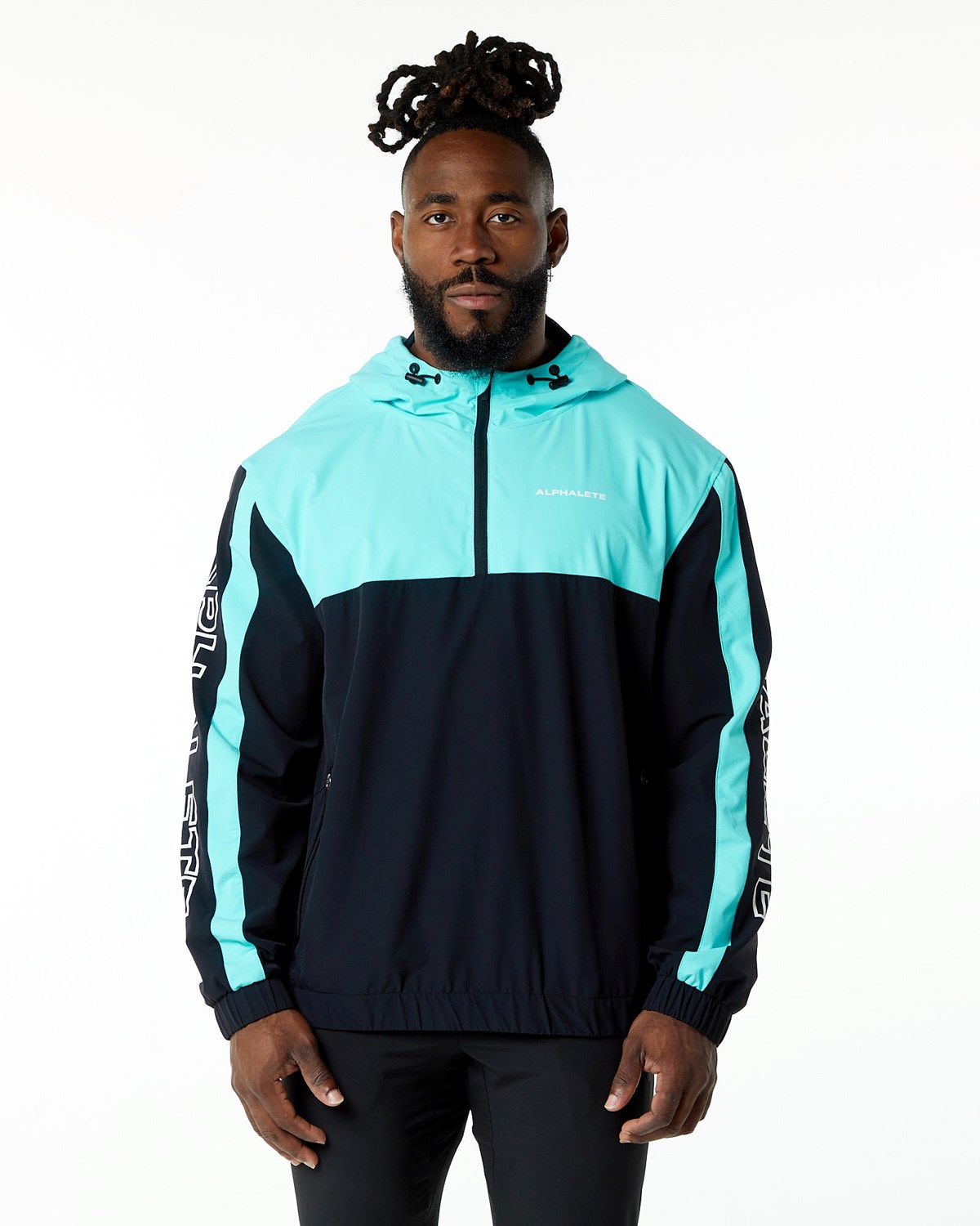 Alphalete Woven Performance Jacket Bleu Homme | MGU-59426052