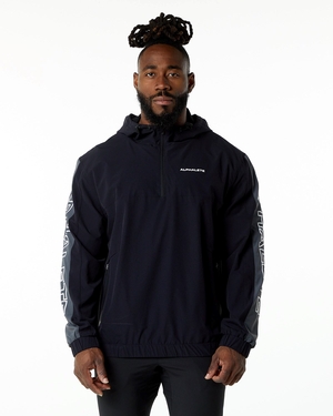 Alphalete Woven Performance Jacket Noir Homme | KFS-94790703