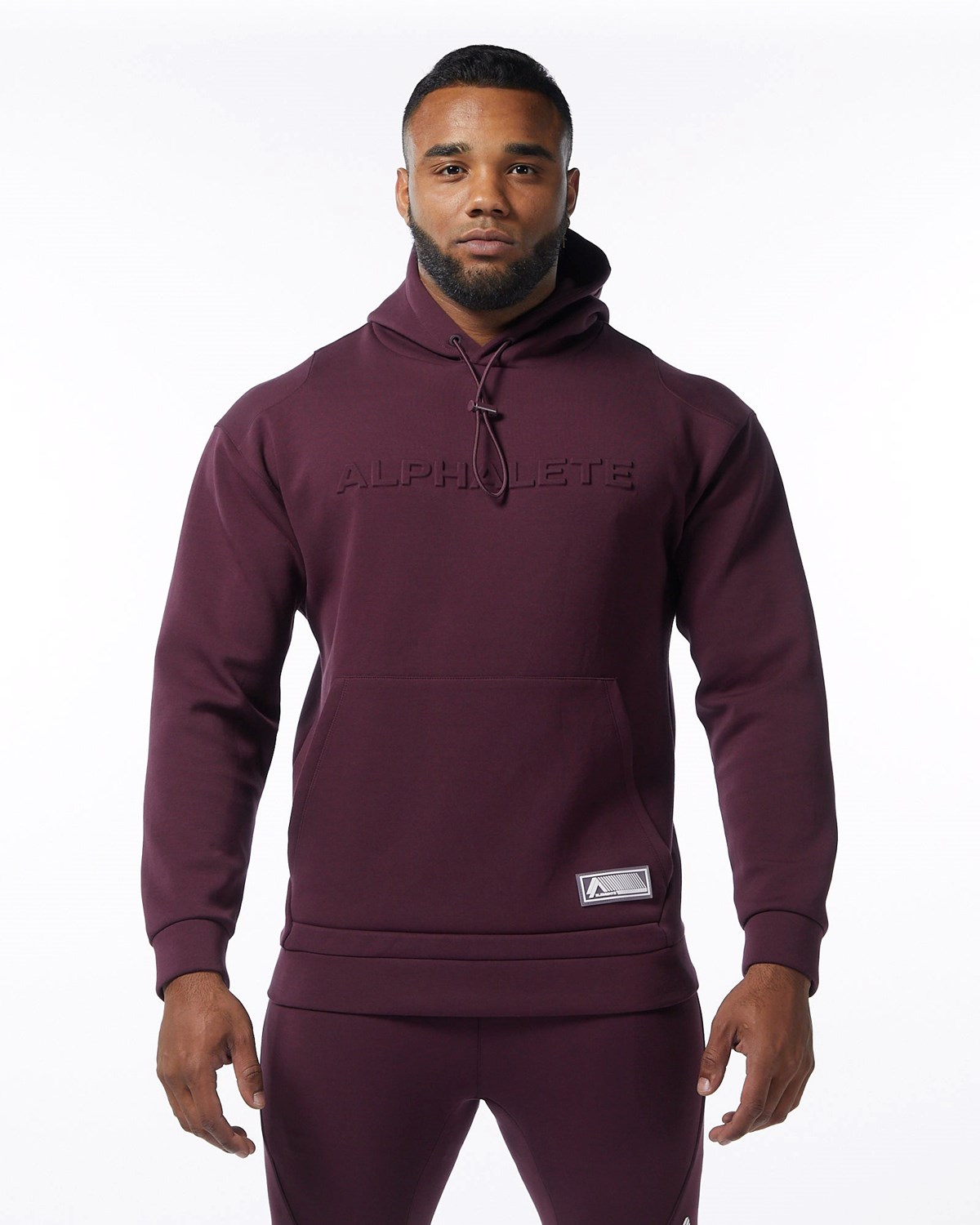 Alphalete Interlock Knit Hoodie Merlot Homme | TEP-55405989