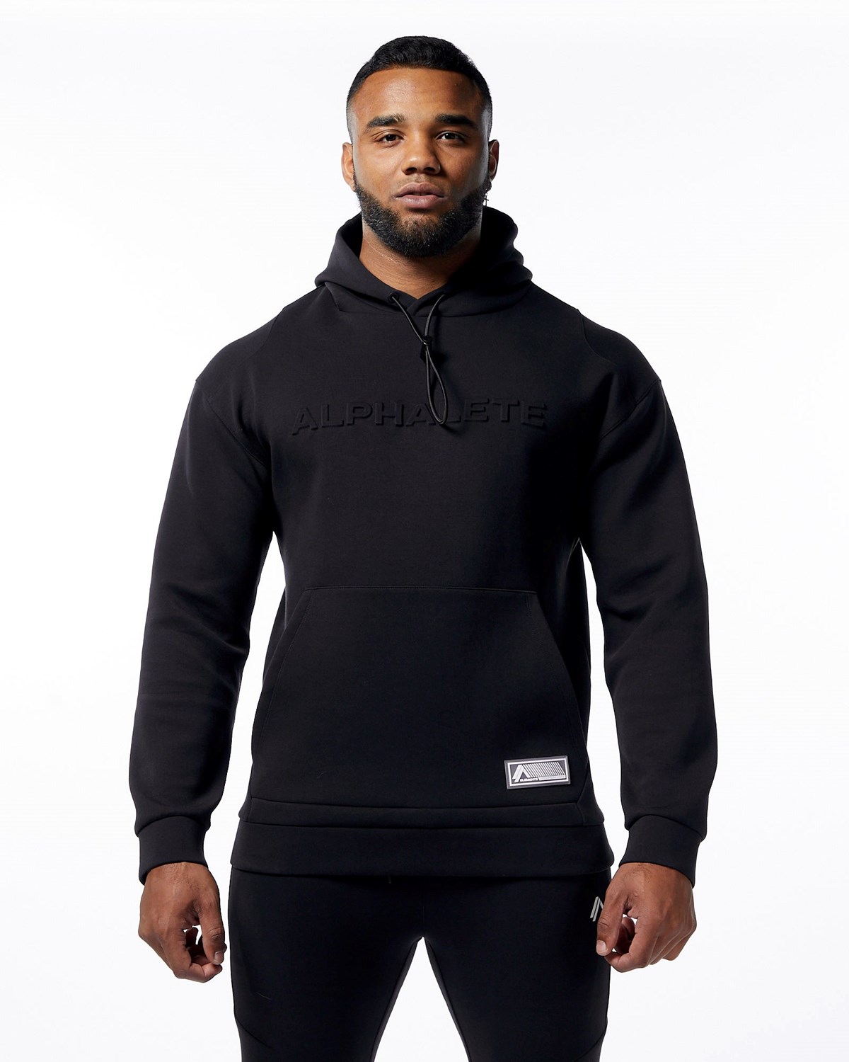 Alphalete Interlock Knit Hoodie Noir Homme | NWH-19190412