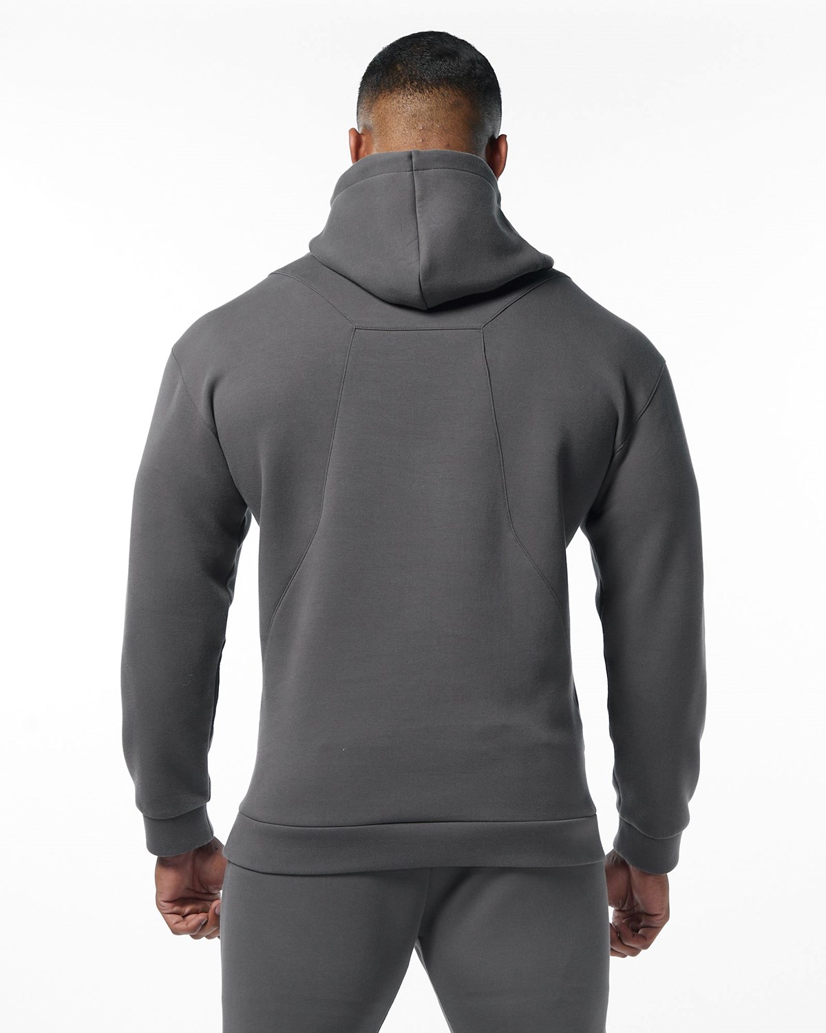 Alphalete Interlock Knit Hoodie Charcoal Homme | QHD-08716493