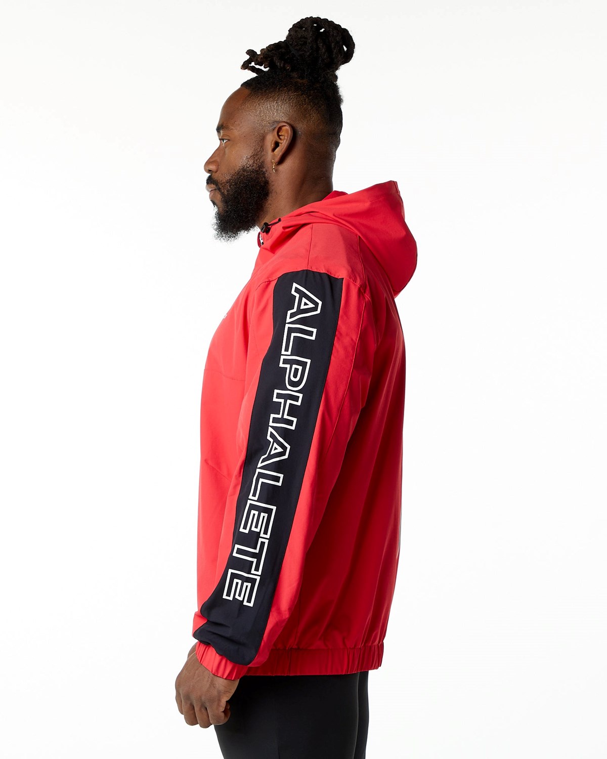 Alphalete Woven Performance Jacket Rouge Homme | JPY-45848780