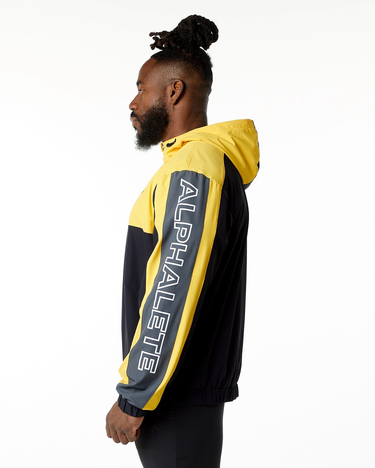 Alphalete Woven Performance Jacket Bumblebee Homme | GEE-22570934