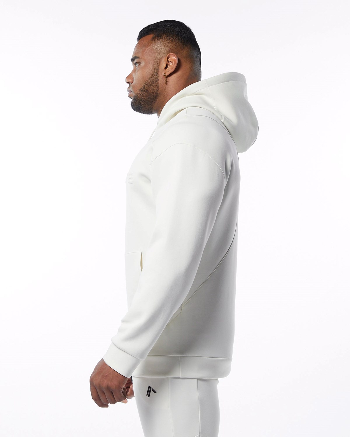 Alphalete Interlock Knit Hoodie Blanche Homme | ZCG-78970797