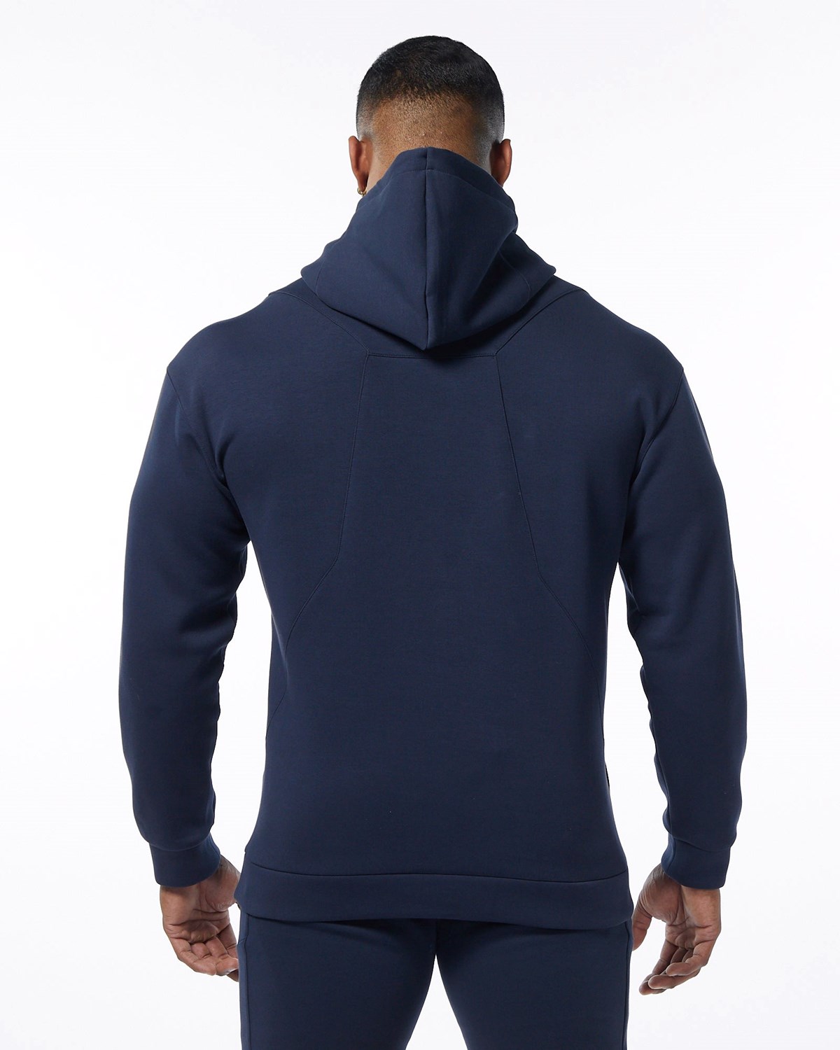 Alphalete Interlock Knit Hoodie Bleu Marine Homme | YIO-32209264