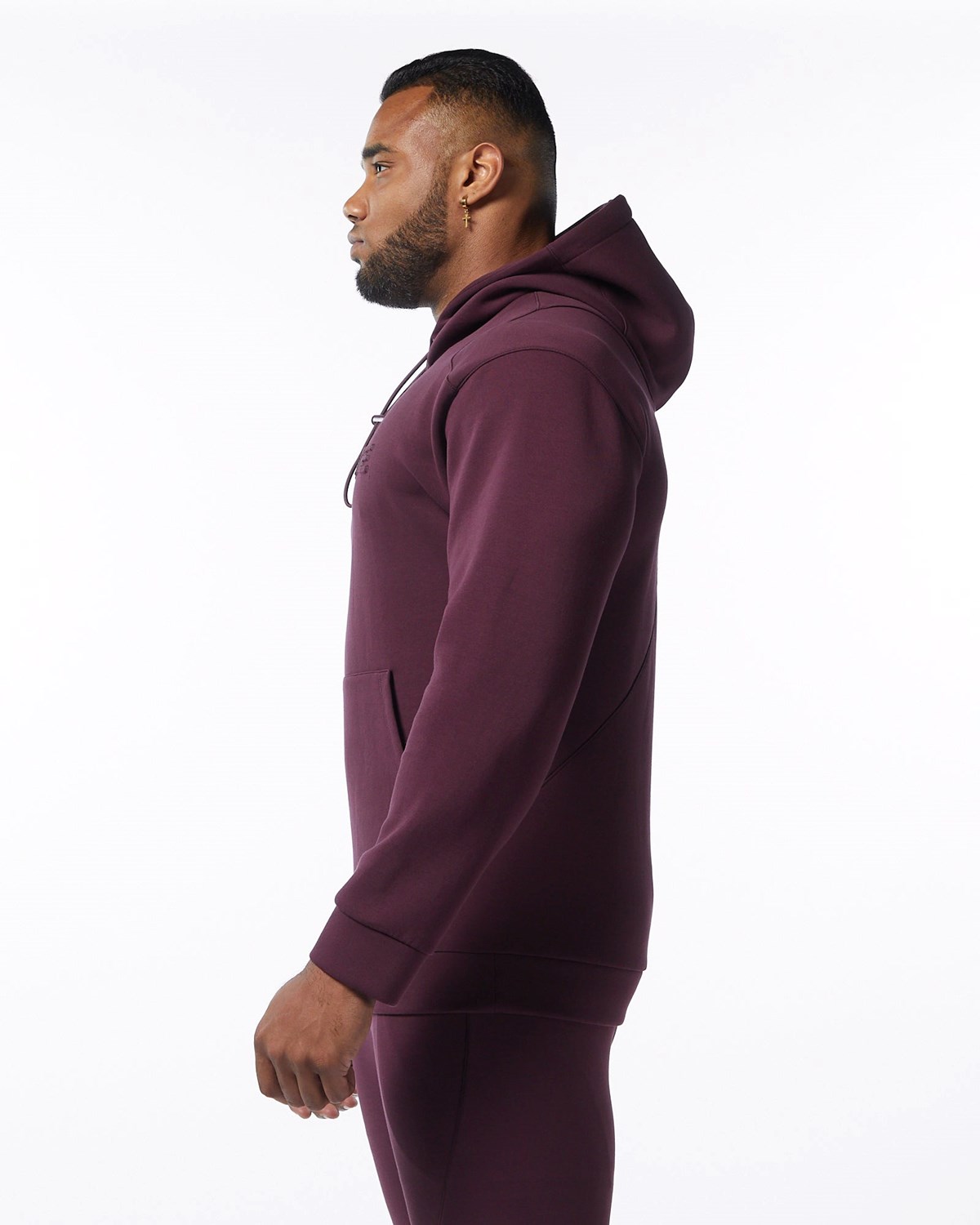 Alphalete Interlock Knit Hoodie Merlot Homme | TEP-55405989