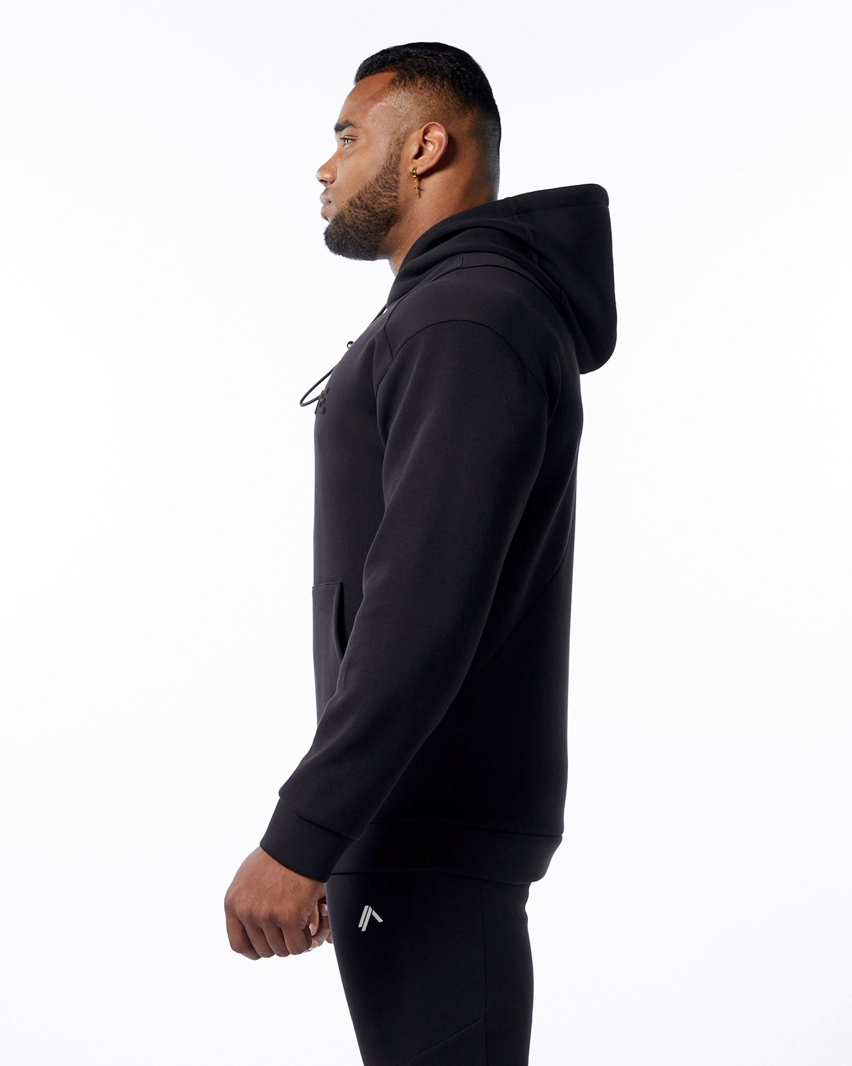 Alphalete Interlock Knit Hoodie Noir Homme | NWH-19190412