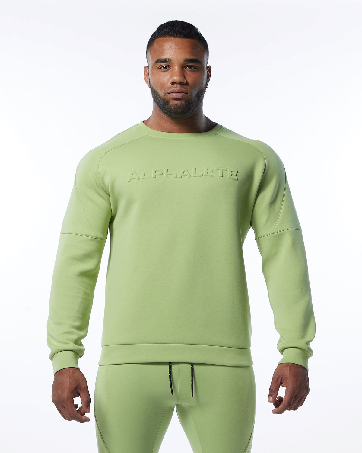 Alphalete Interlock Knit Pullover Vert Clair Homme | EQL-55722647