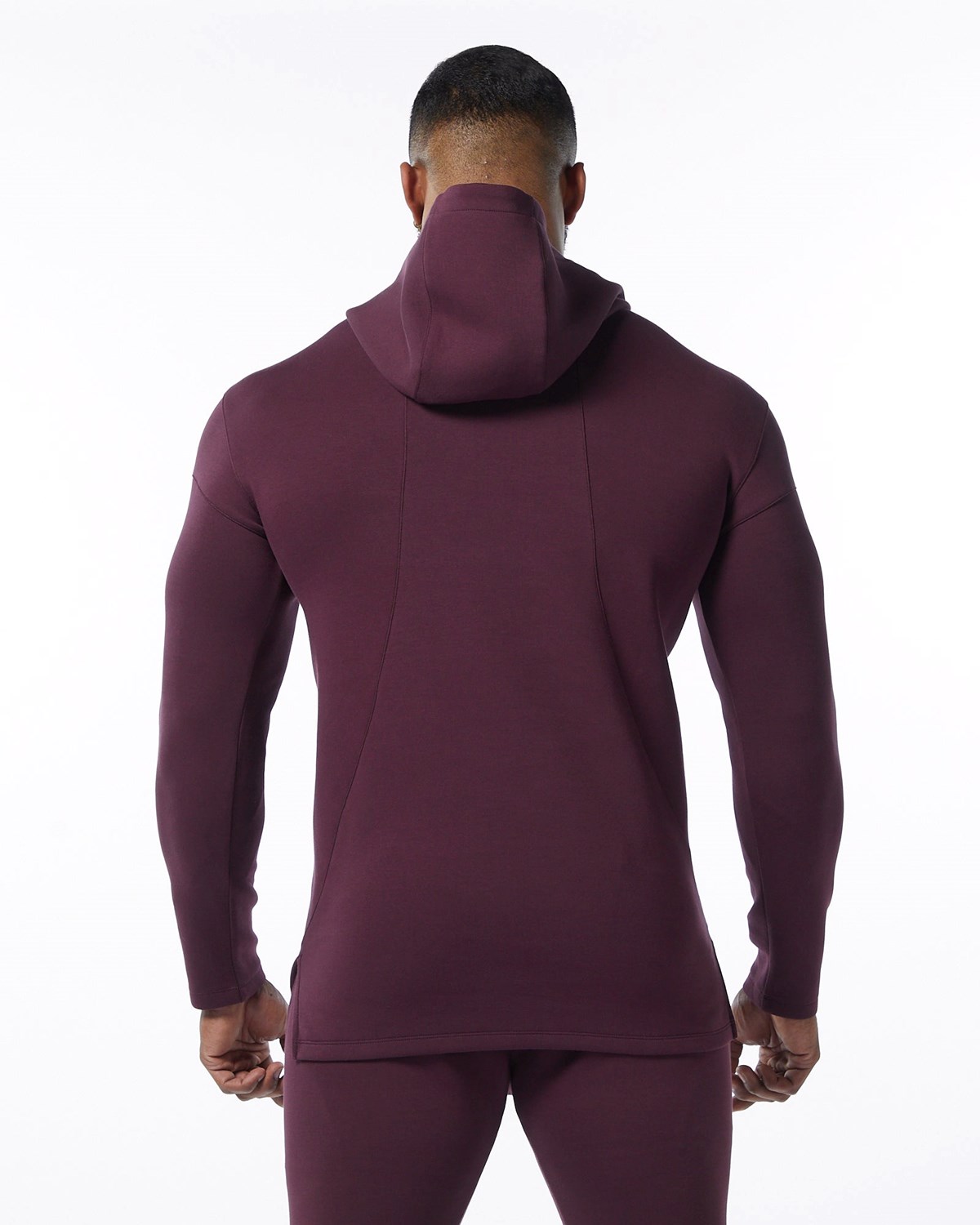 Alphalete Fitted Interlock Knit Hoodie Merlot Homme | FUH-77116147