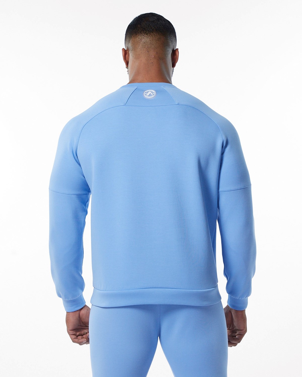 Alphalete Interlock Knit Pullover Bleu Clair Homme | QBC-64421045