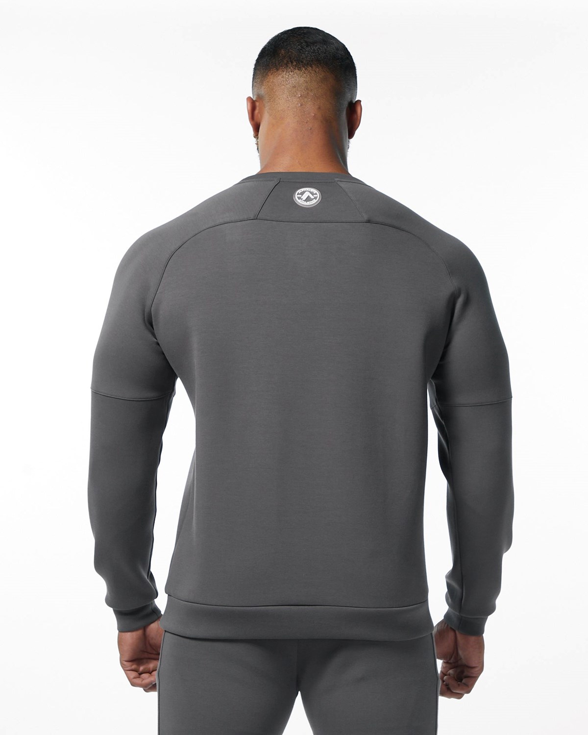 Alphalete Interlock Knit Pullover Charcoal Homme | LDB-43675263