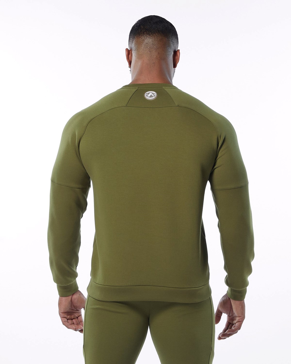 Alphalete Interlock Knit Pullover Vert Olive Homme | RPH-51831861